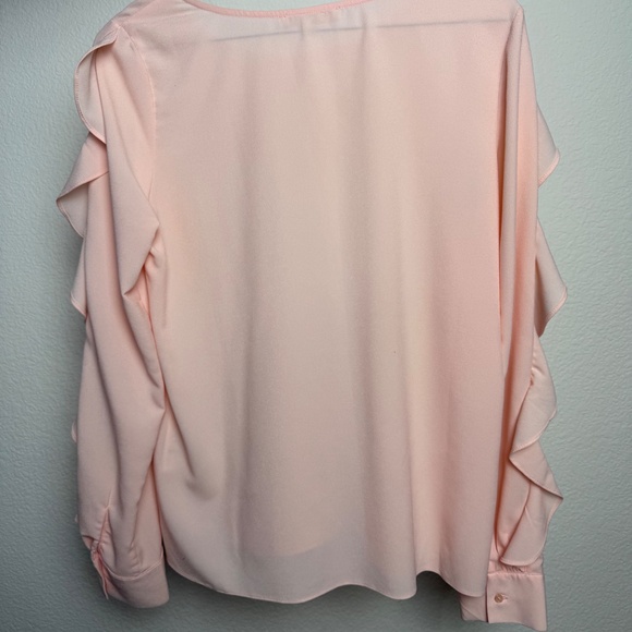 Pink Ruffle Sleeve Blouse - Picture 3 of 4